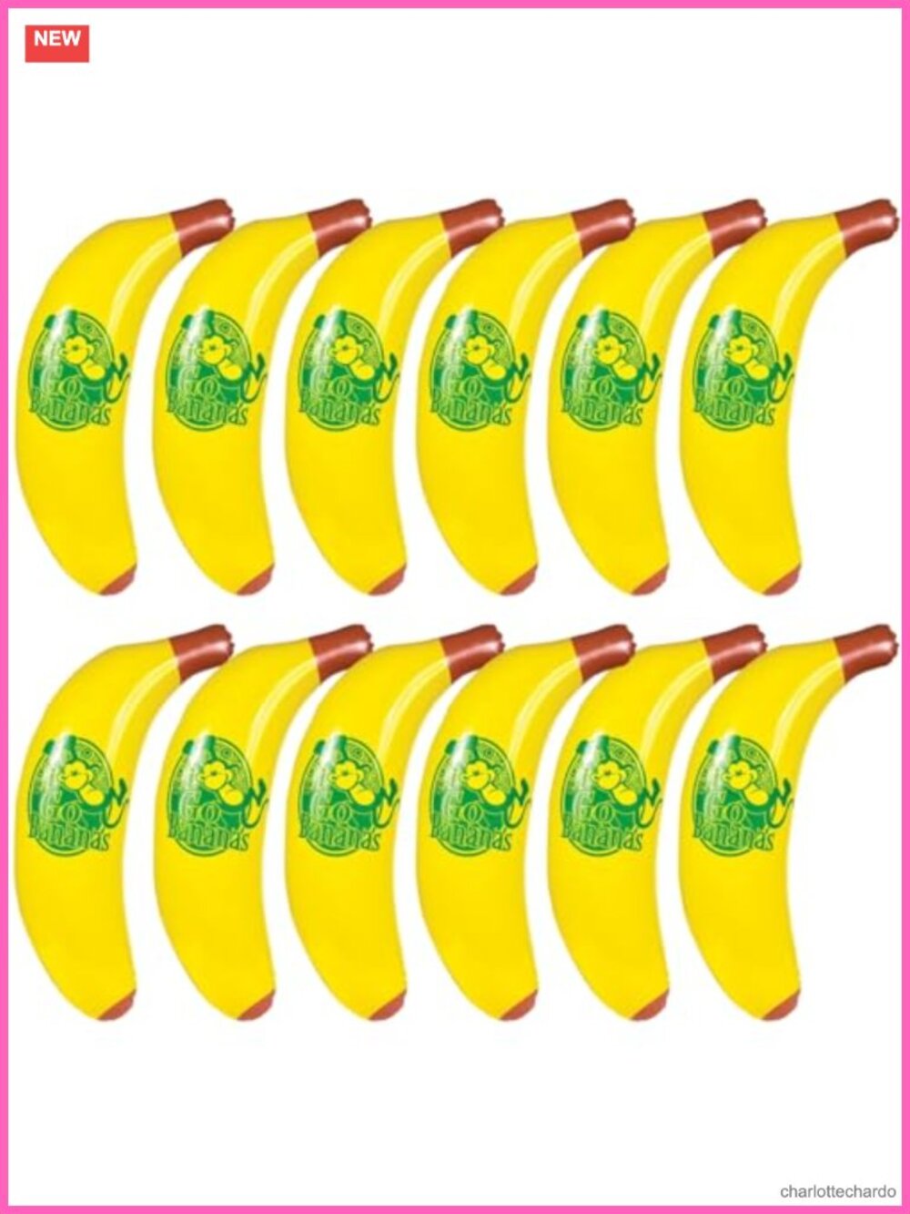 Giant Inflatable Banana Pool Float 48 Inch Tropical Party Decoration